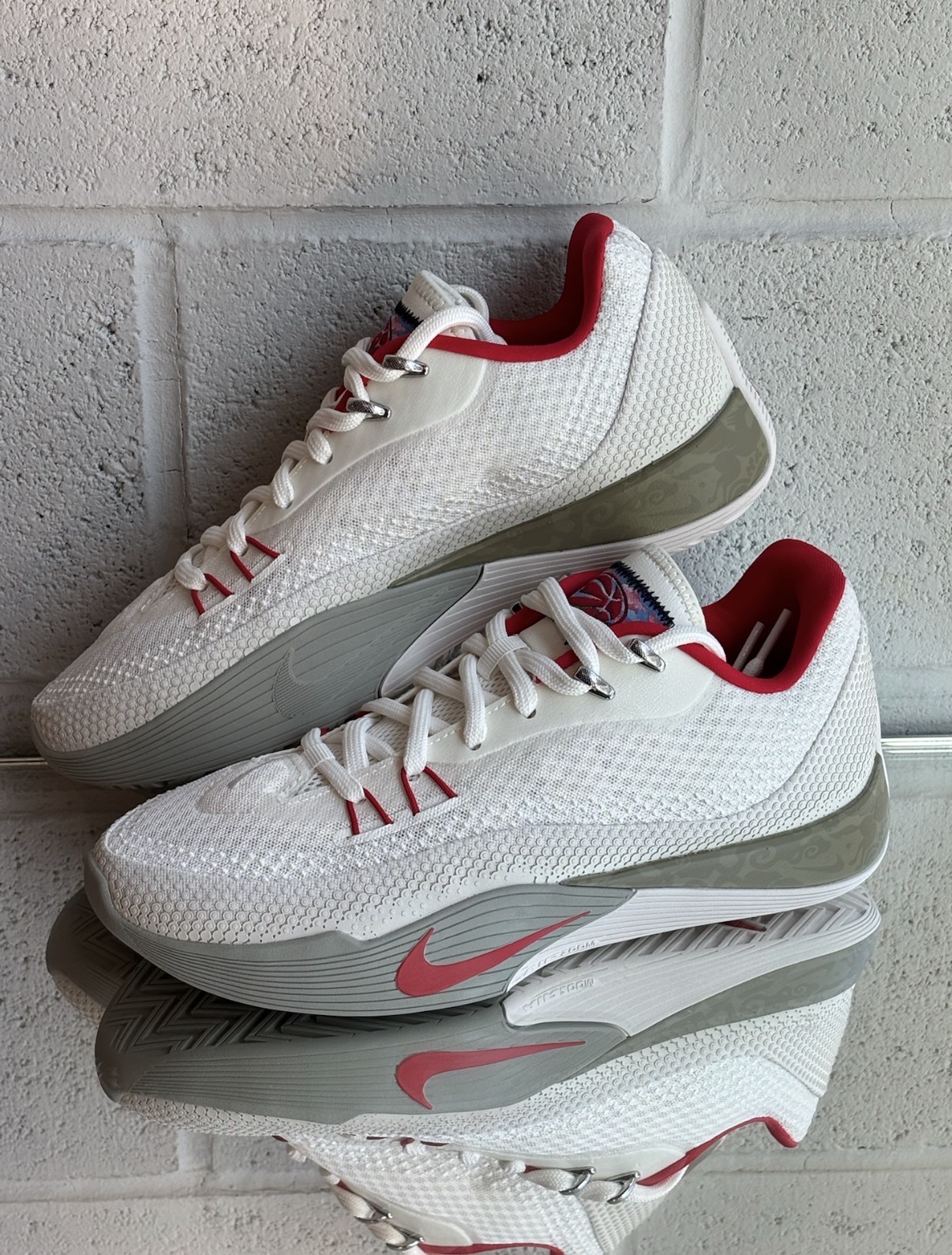 男鞋 NIKE S.T. FLARE EP 米灰紅 馬年 新年 銀扣 戶外耐磨 氣墊 緩震 實戰鞋 籃球鞋【IQ1128-162】CNY