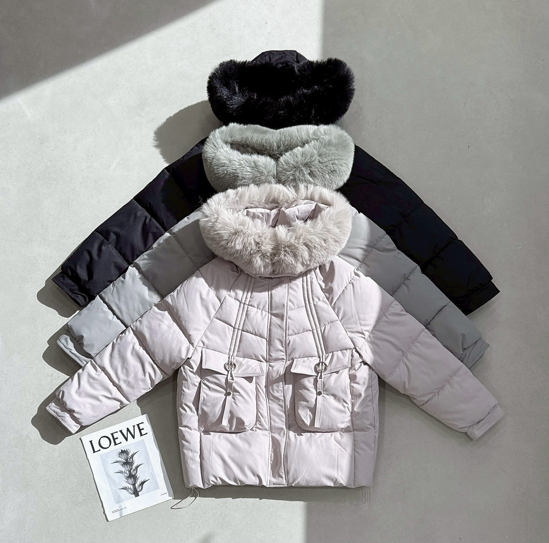 大毛圈可拆鋪棉麵包外套