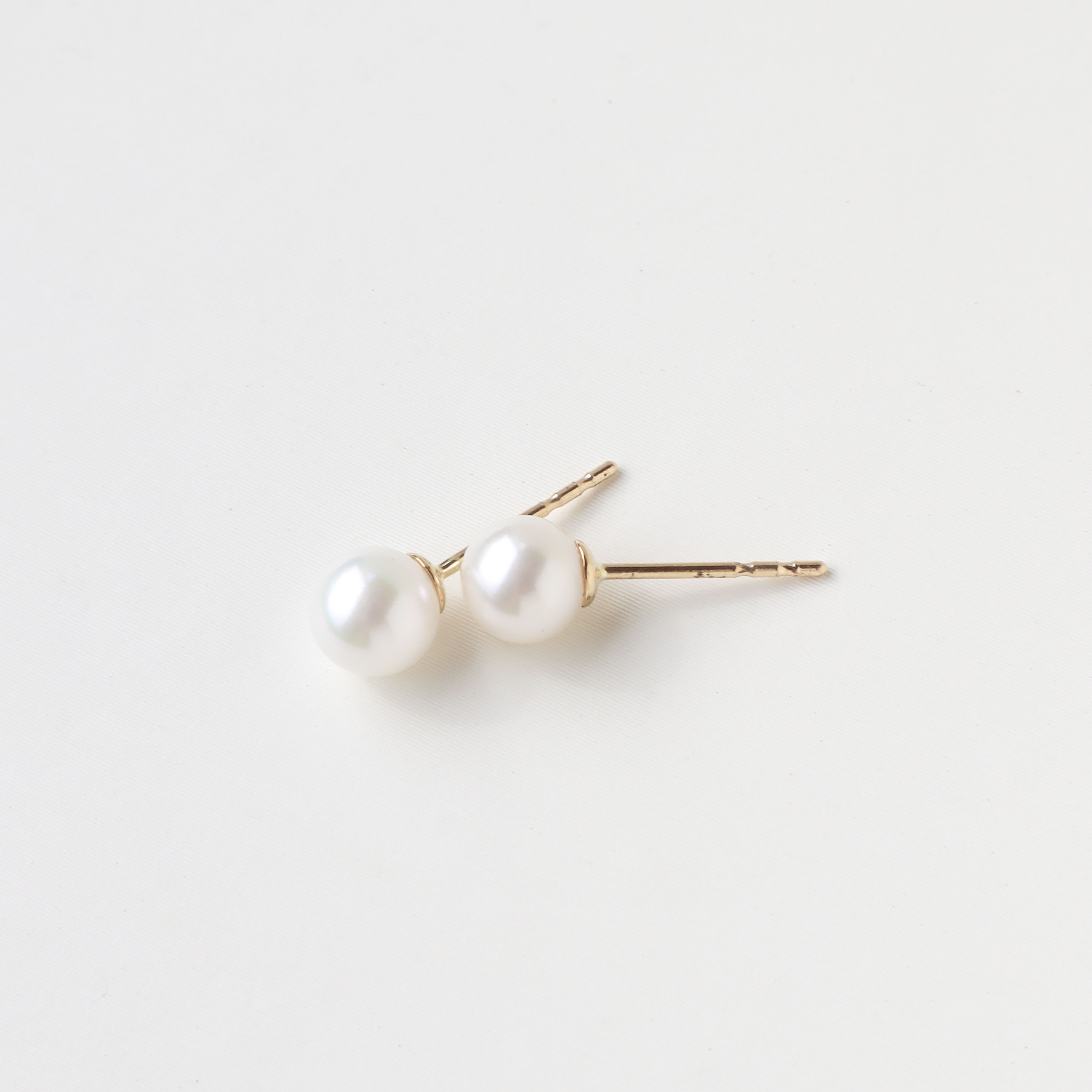 10K/單粒珍珠耳環(小)