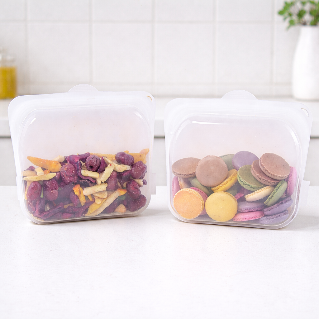 【綠印生活】矽膠食物保鮮袋｜可重複使用・保鮮儲存