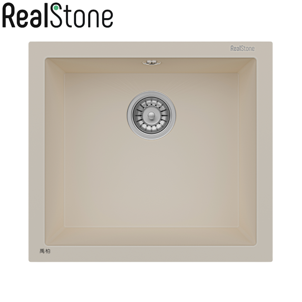 RealStone 花崗岩水槽 奶霜岩(52x47cm)-GORDION52 K0566010121