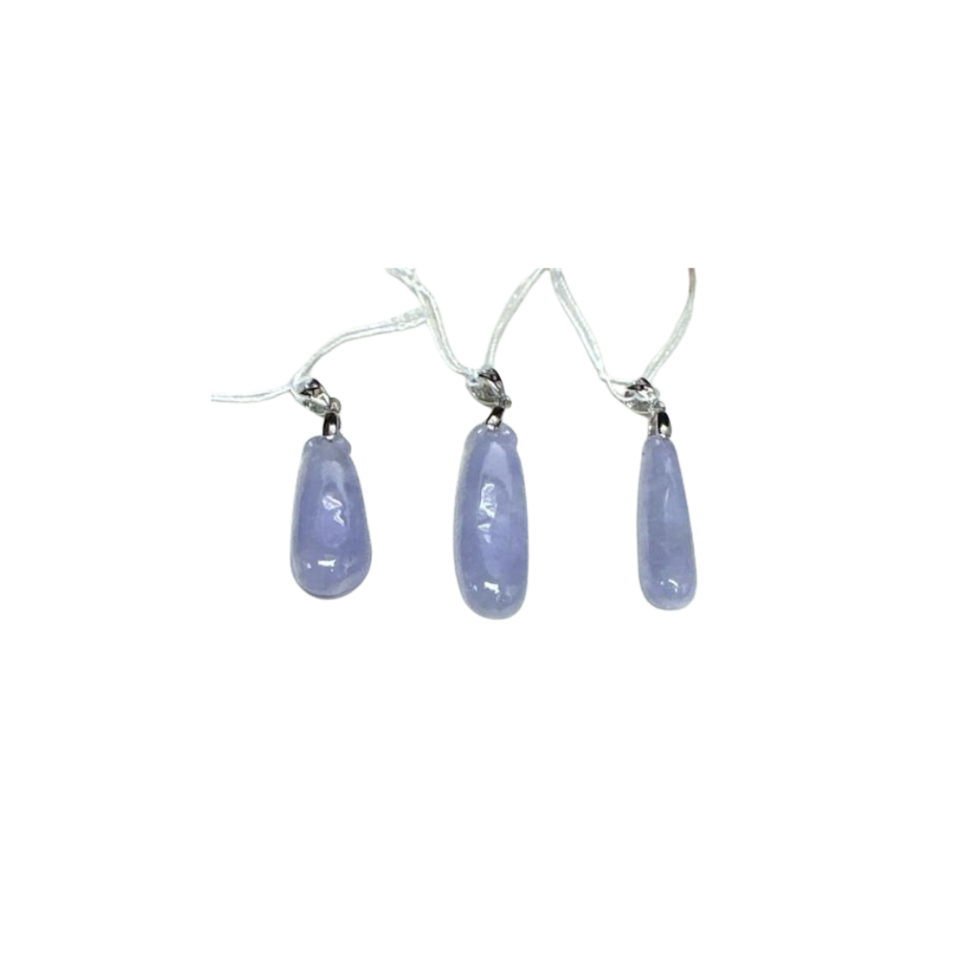 HKAF1218-012 緬甸天然翡翠 - 紫羅蘭福瓜吊墜 [附皮繩][附國檢證書] (A12)