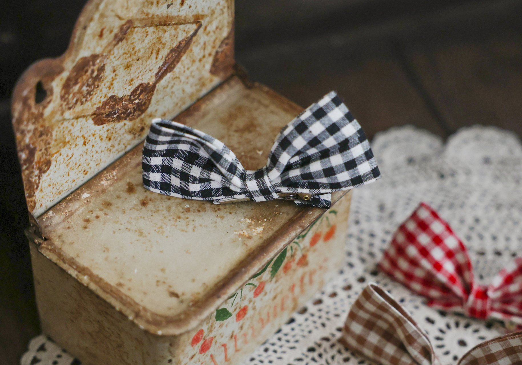 羅馬假期格紋髮飾