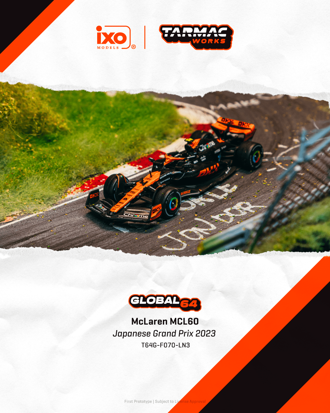 [預訂] Tarmac Works 麥拉倫 MCL60 日本大獎賽2023 蘭多·諾里斯