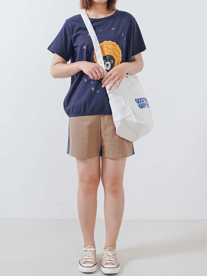 拚色設計感休閒短褲(2色)