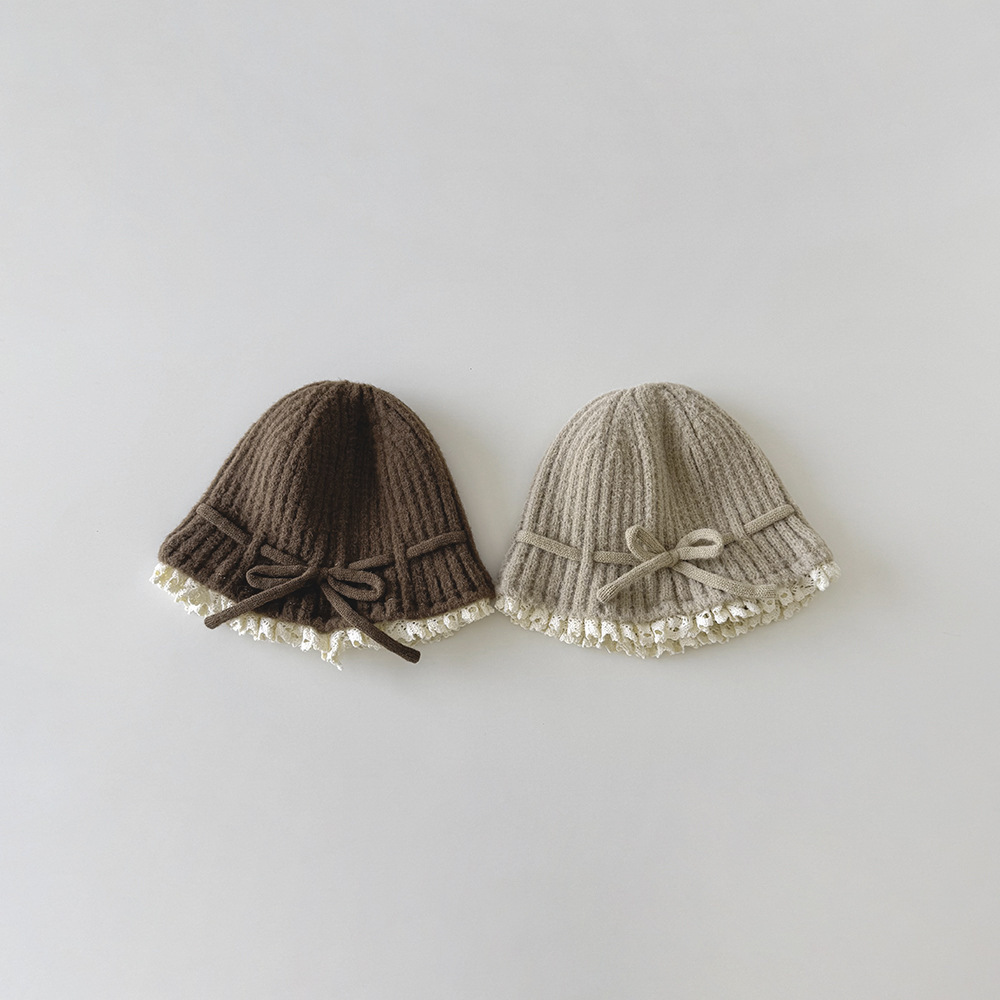 蝴蝶結蕾絲邊漁夫帽(1-4y)