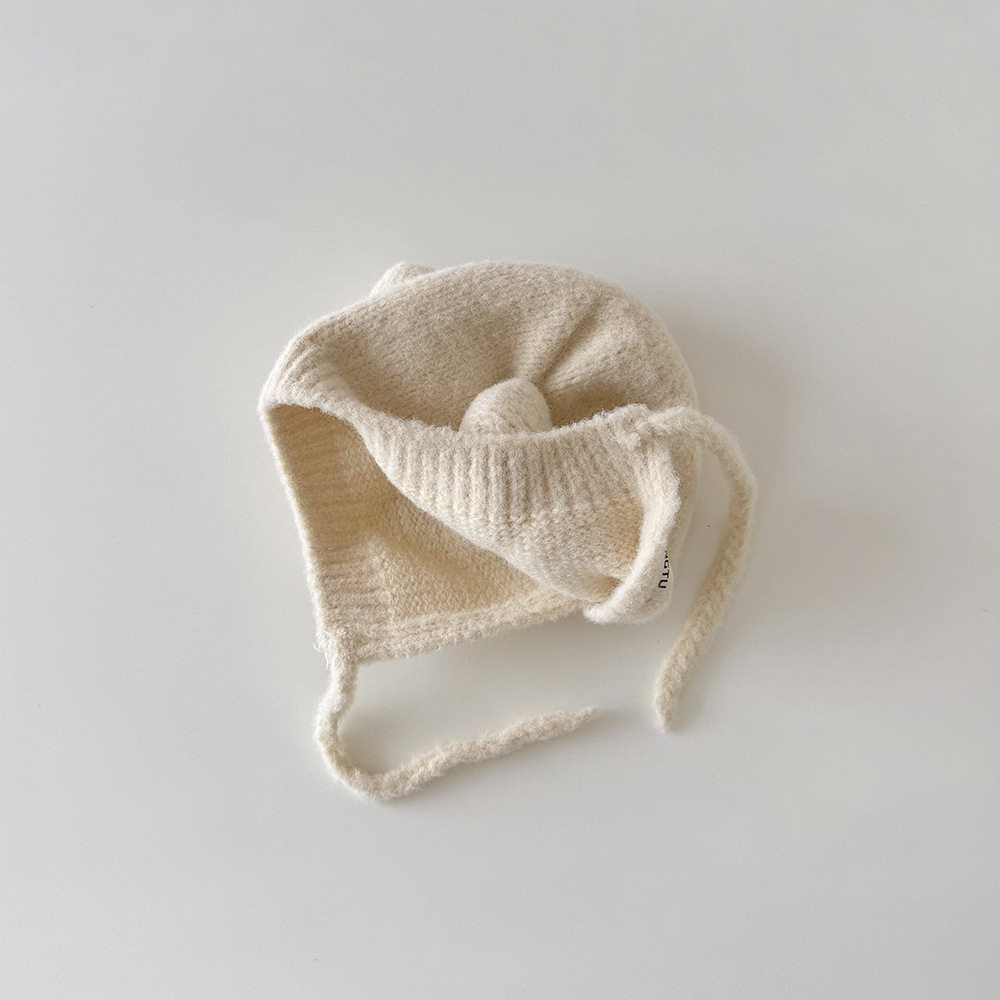 可愛小熊針織綁帶帽(8m-2y)