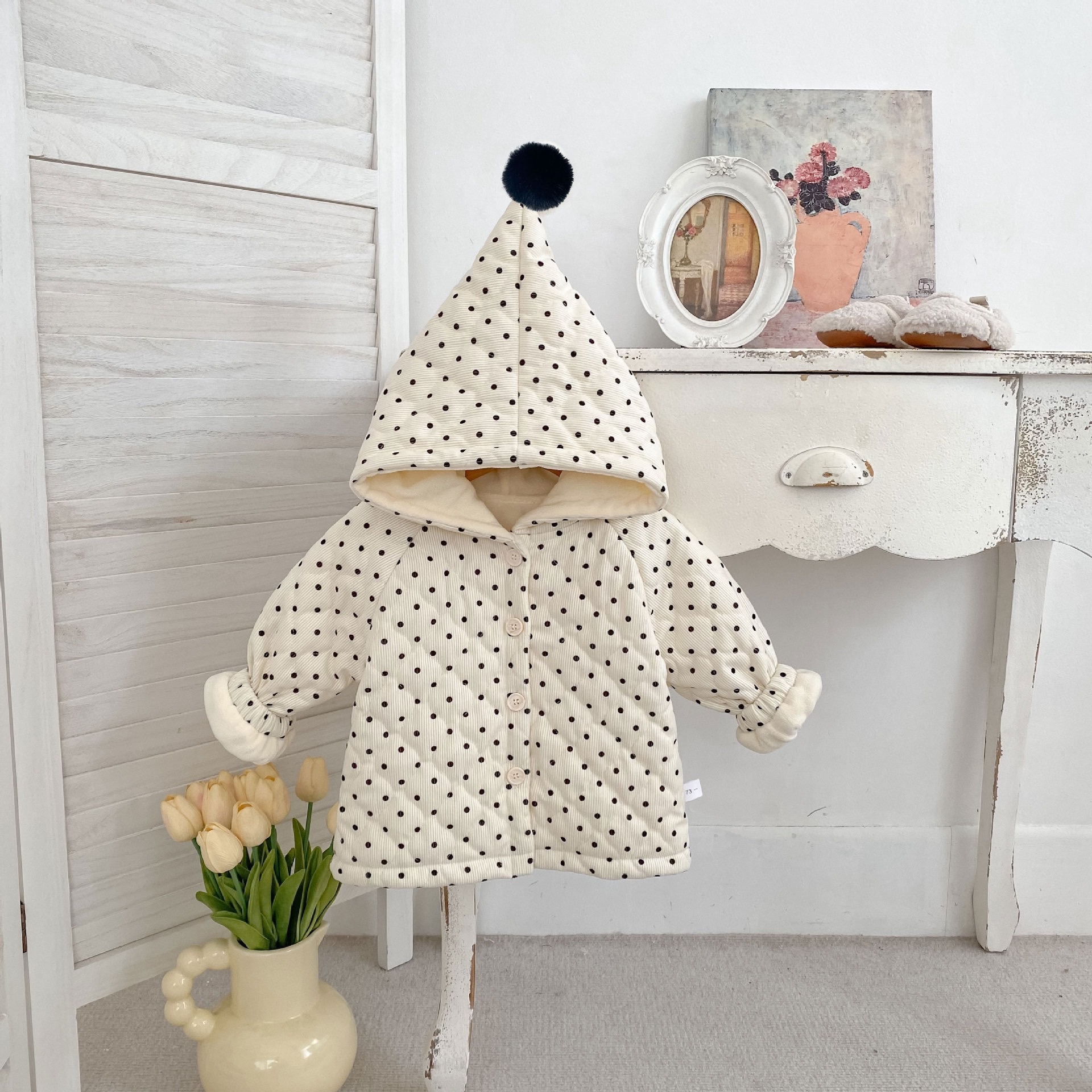 精靈點點加絨保暖外套