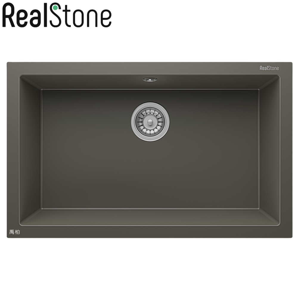RealStone 花崗岩水槽 岩霧灰(77x47.5cm)-GORDION77 K1366010115