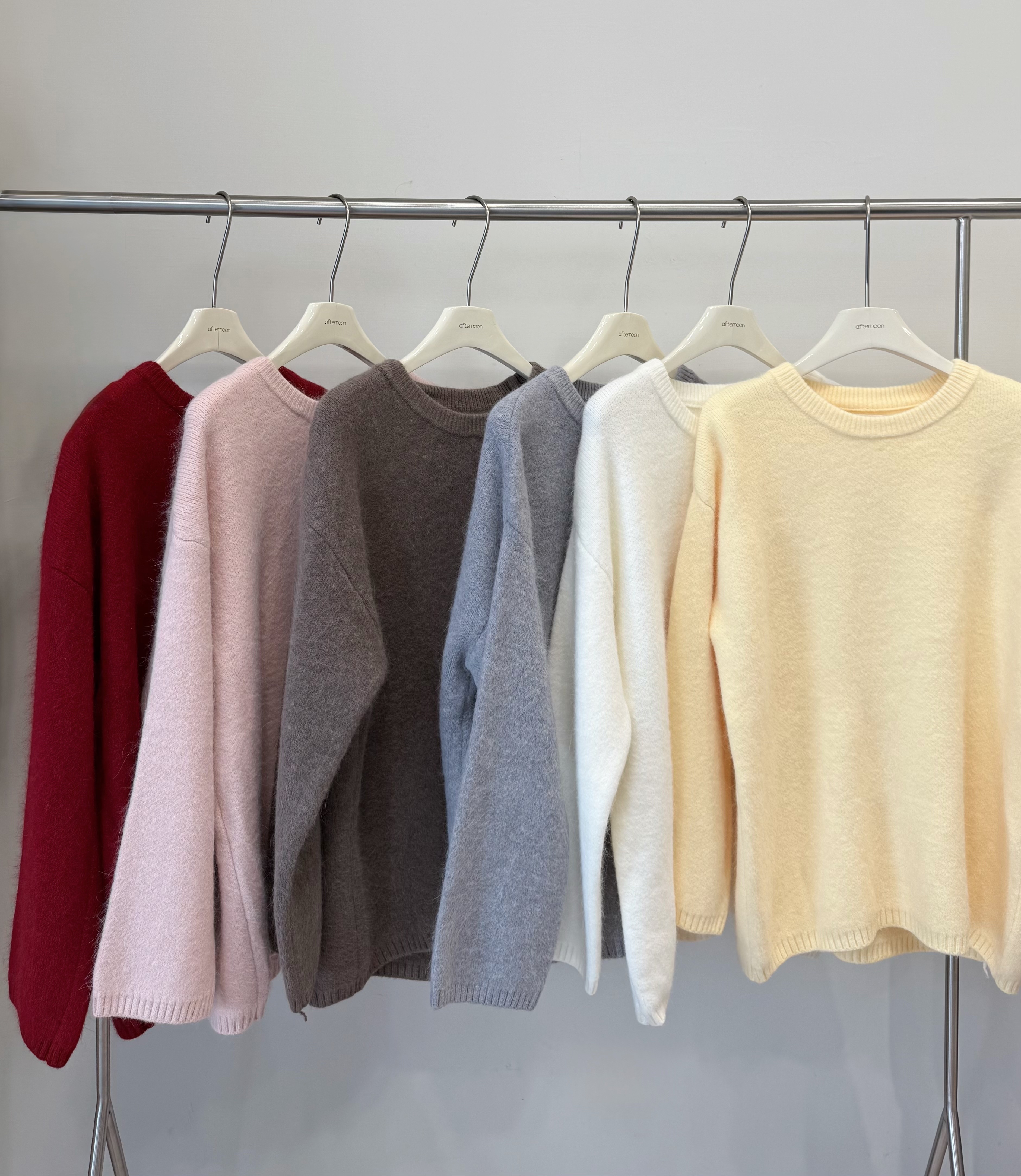 258 冬季繽紛慵懶感圓領毛衣