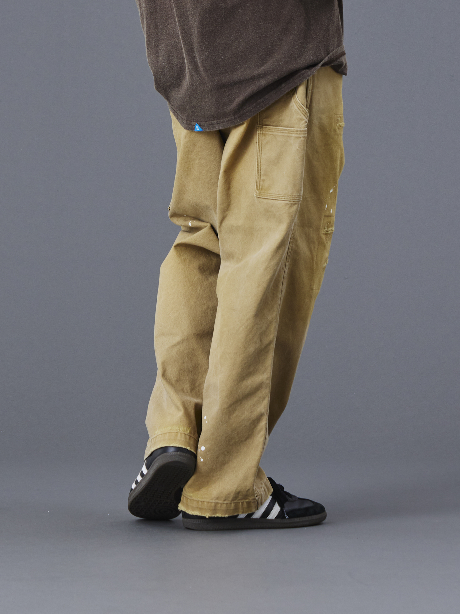 LIBERAIDERS REPAIRED CANVAS WORK PANTS 777052503 BEI