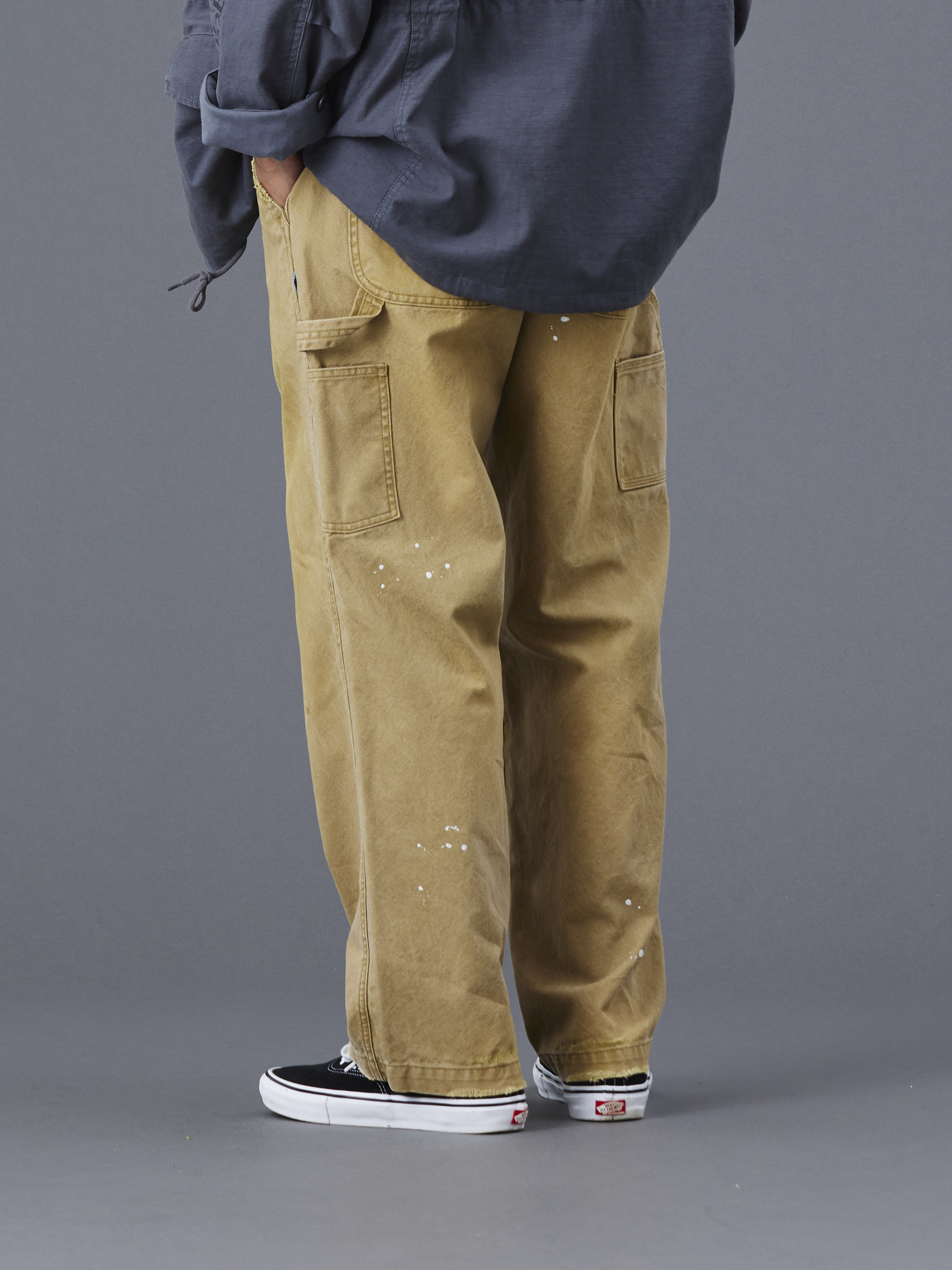 LIBERAIDERS REPAIRED CANVAS WORK PANTS 777052503 BEI