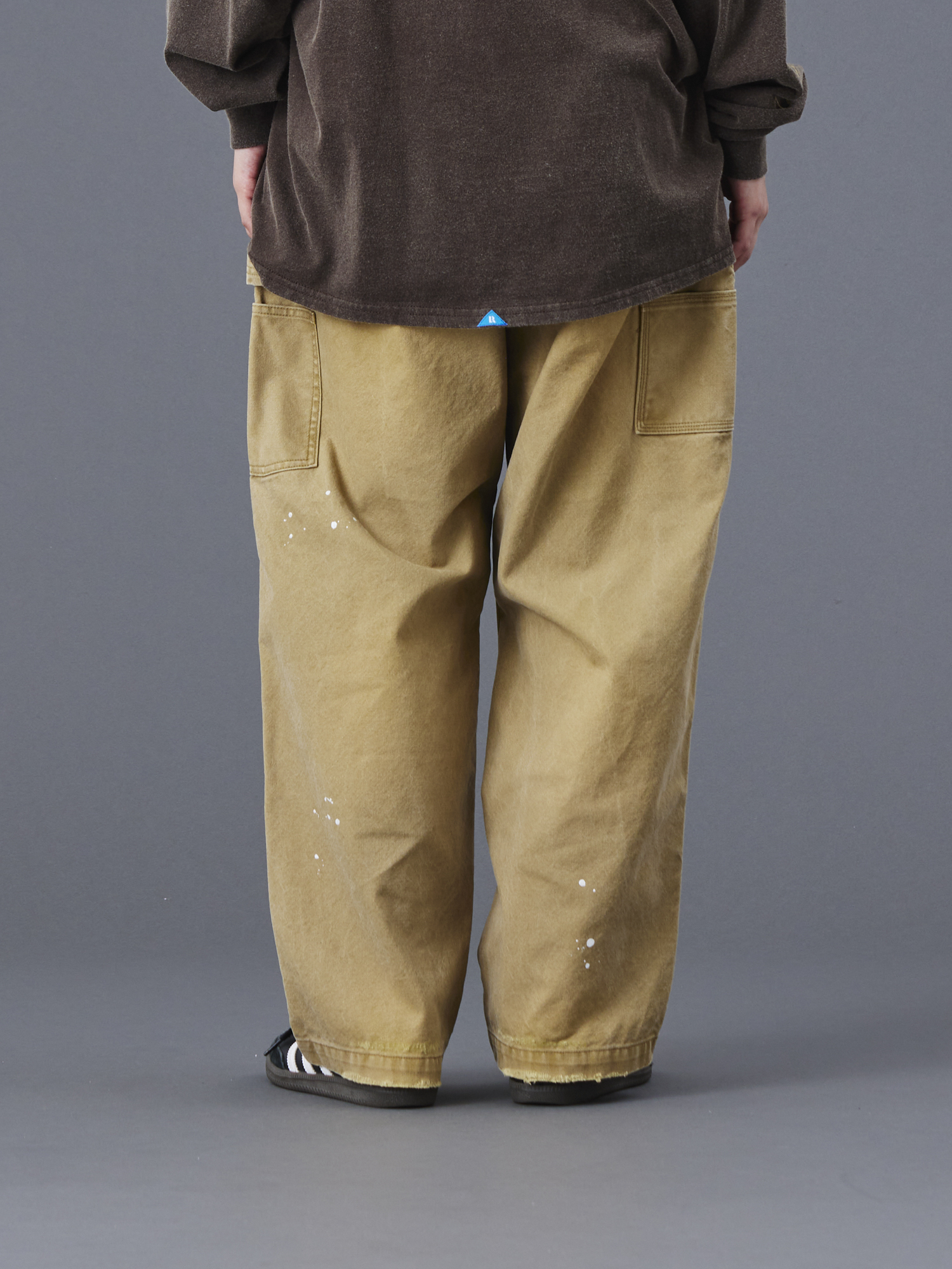 LIBERAIDERS REPAIRED CANVAS WORK PANTS 777052503 BEI