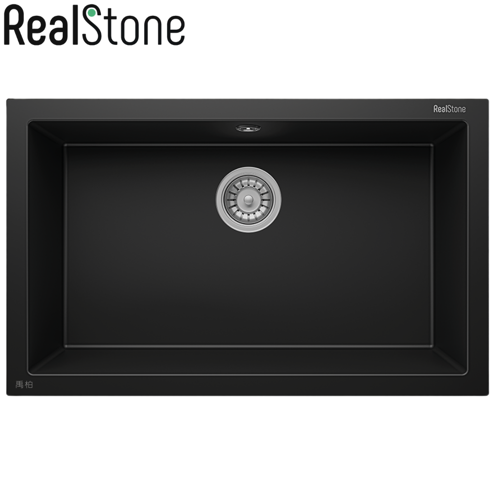 RealStone 花崗岩水槽 礦岩黑(77x47.5cm)-GORDION77 K1366010113
