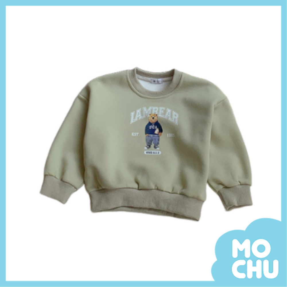 白字衛衣熊長袖上衣