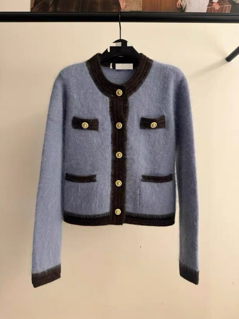 313 正韓高級撞色小香外套