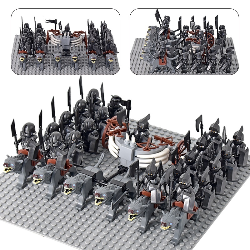 28 PCS / LOT Lord Of The Rings Uruk-Hai Orc Minifigures Fit Lego BIG16