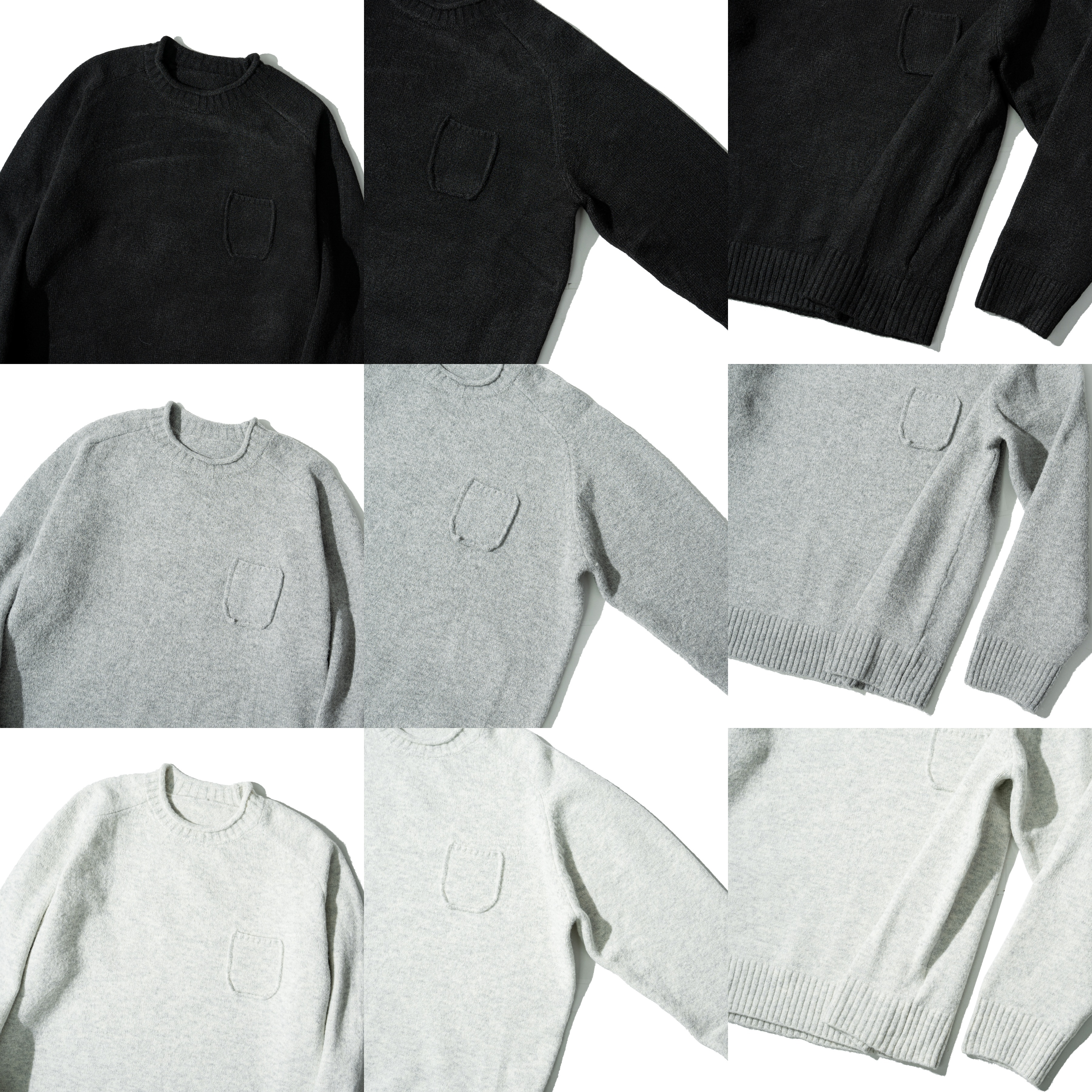 Pocket Wool Knit Sweater 羊毛 圓領毛衣 [S077]