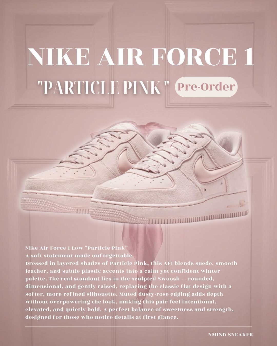 <搶‼全網最低💪> Air Force 1 Low 麂皮櫻花粉🌸