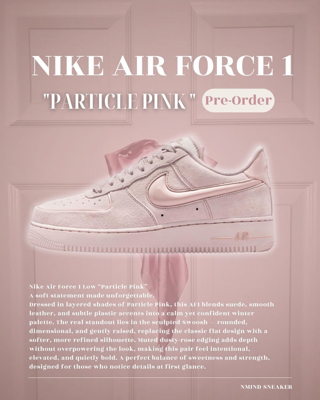 <搶‼全網最低💪> Air Force 1 Low 麂皮櫻花粉🌸
