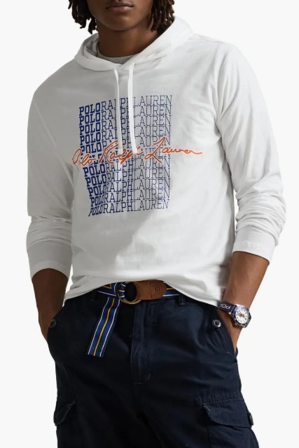 【預購】Q121705 Polo Ralph Lauren 男士針織長袖連帽T卹（白色，S碼）