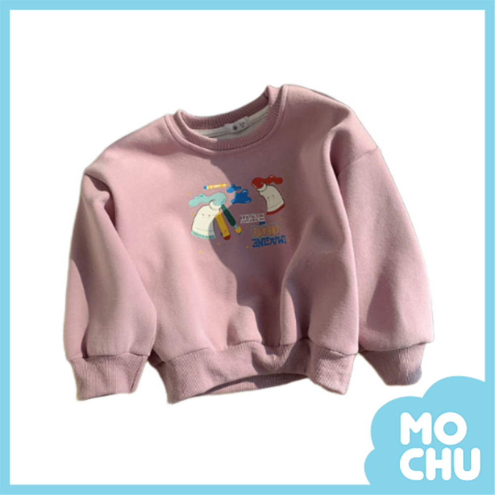 顏料畫筆長袖上衣