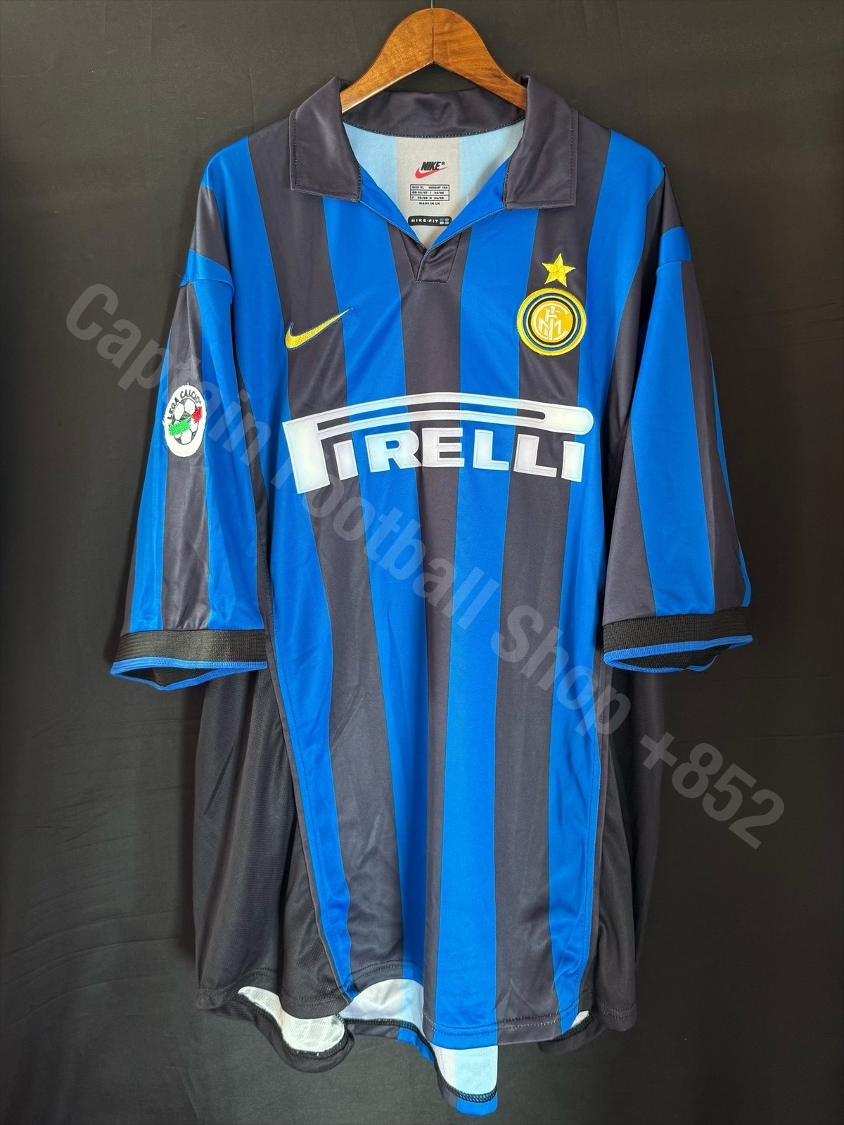 (Player Issue) Inter Milan 1998-1999 Nike Home Match Worn Issue Shirt #10 BAGGIO