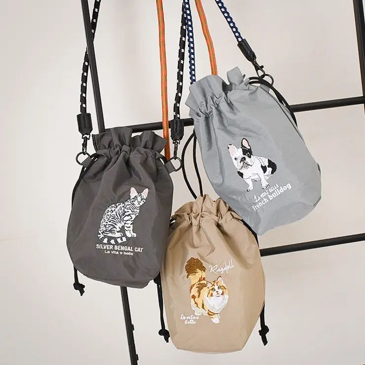 【預購】JN121810 日本刺繡動物斜孭袋仔