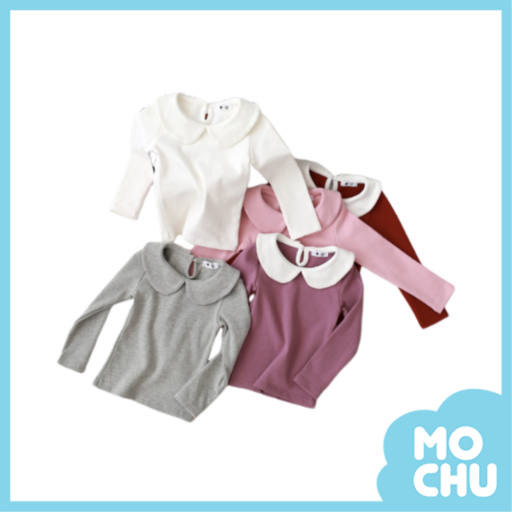 娃娃小圓領長袖上衣(四色)