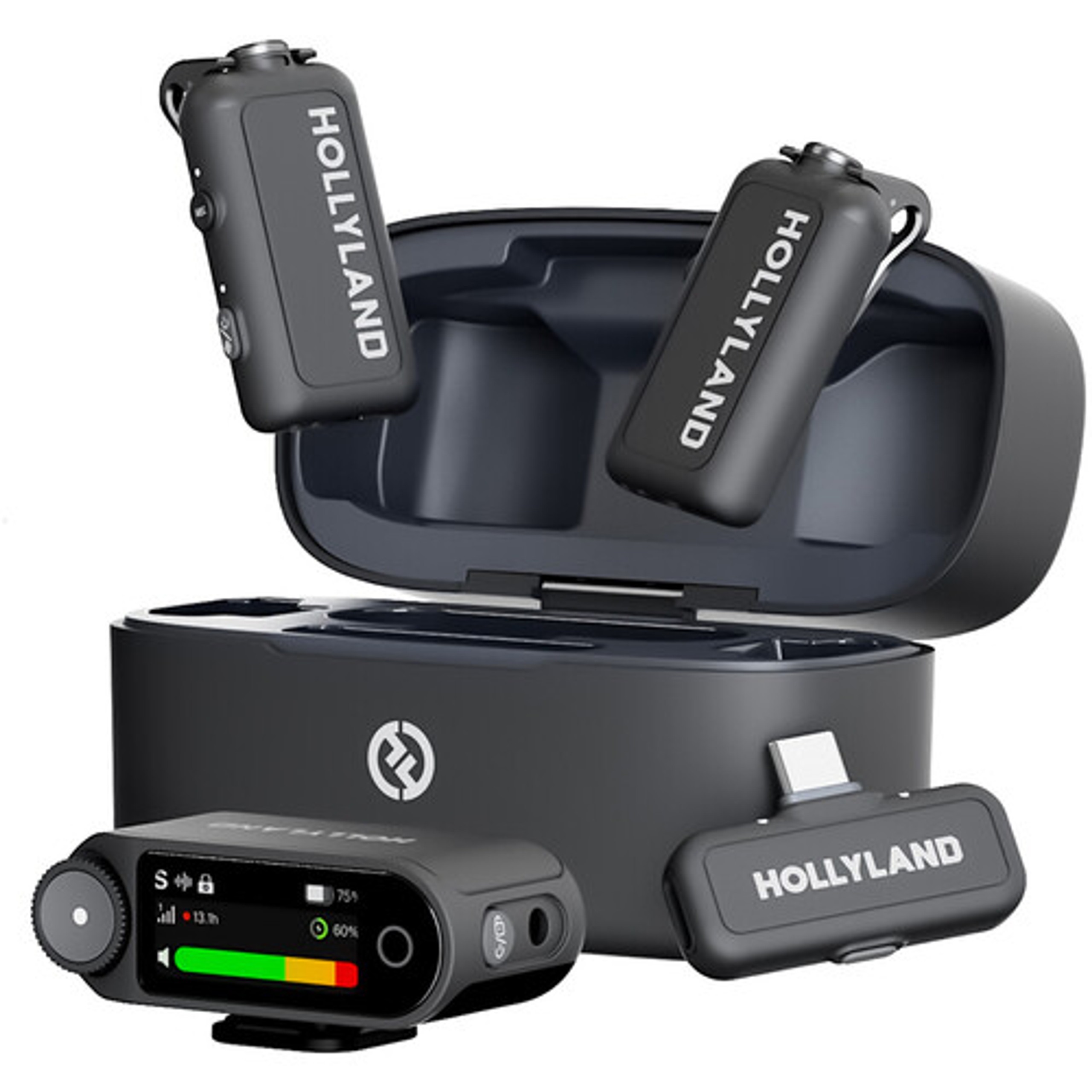 Hollyland LMX2D Lark Max 2 Combo 雙人無線麥克風套裝 (太空灰)