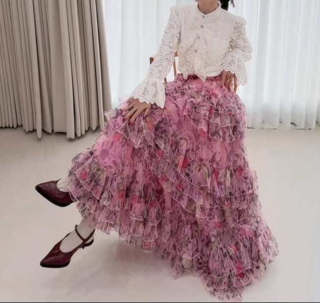 AW41  雪紡長裙  腰26 -46  長60  長34   $569 (一口價)