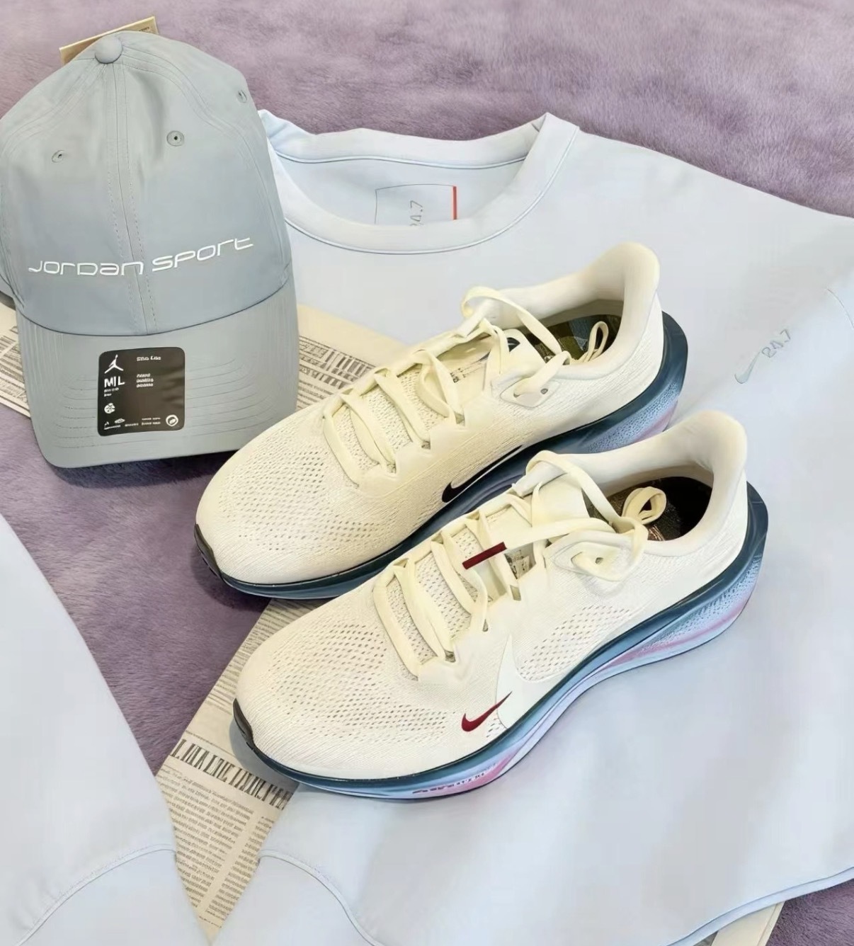 女鞋 NIKE W AIR ZOOM PEGASUS 41 米藍粉 馬年 新年 脫韁系列 翅膀 網眼 氣墊 回彈 運動鞋【IQ1153-109】CNY