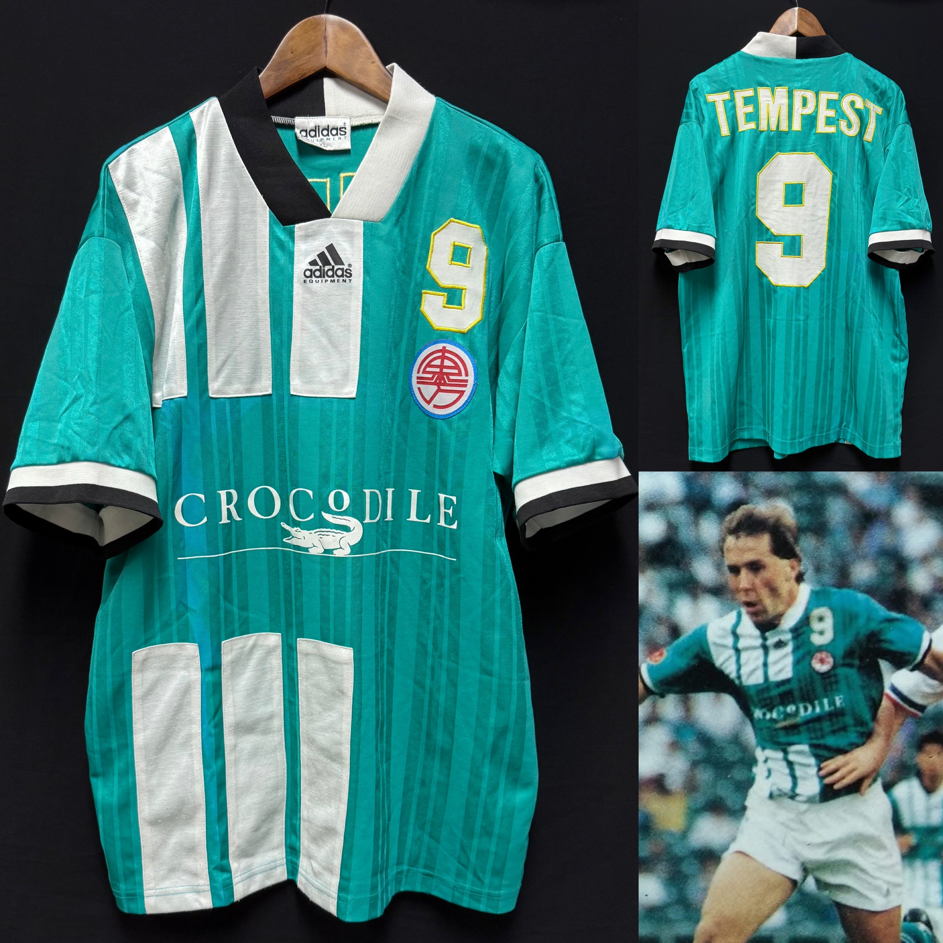 Eastern Football Team 1994-1995 Adidas Home Shirt #9 TEMPEST