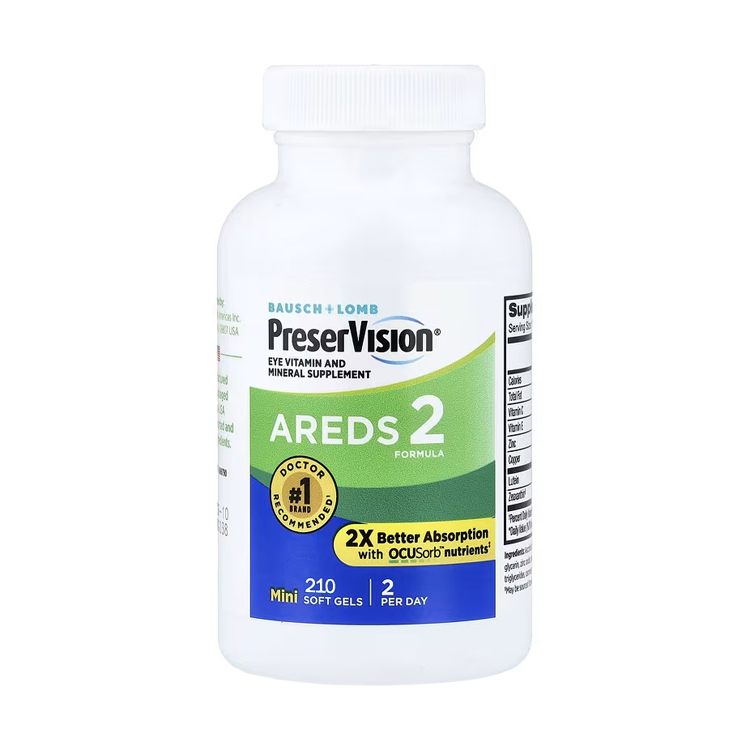 (新包裝)美國博士倫/博視康Preservsion Areds 2 第二代配方葉黃素+玉米黃素+維他命C+E, 210粒膠囊