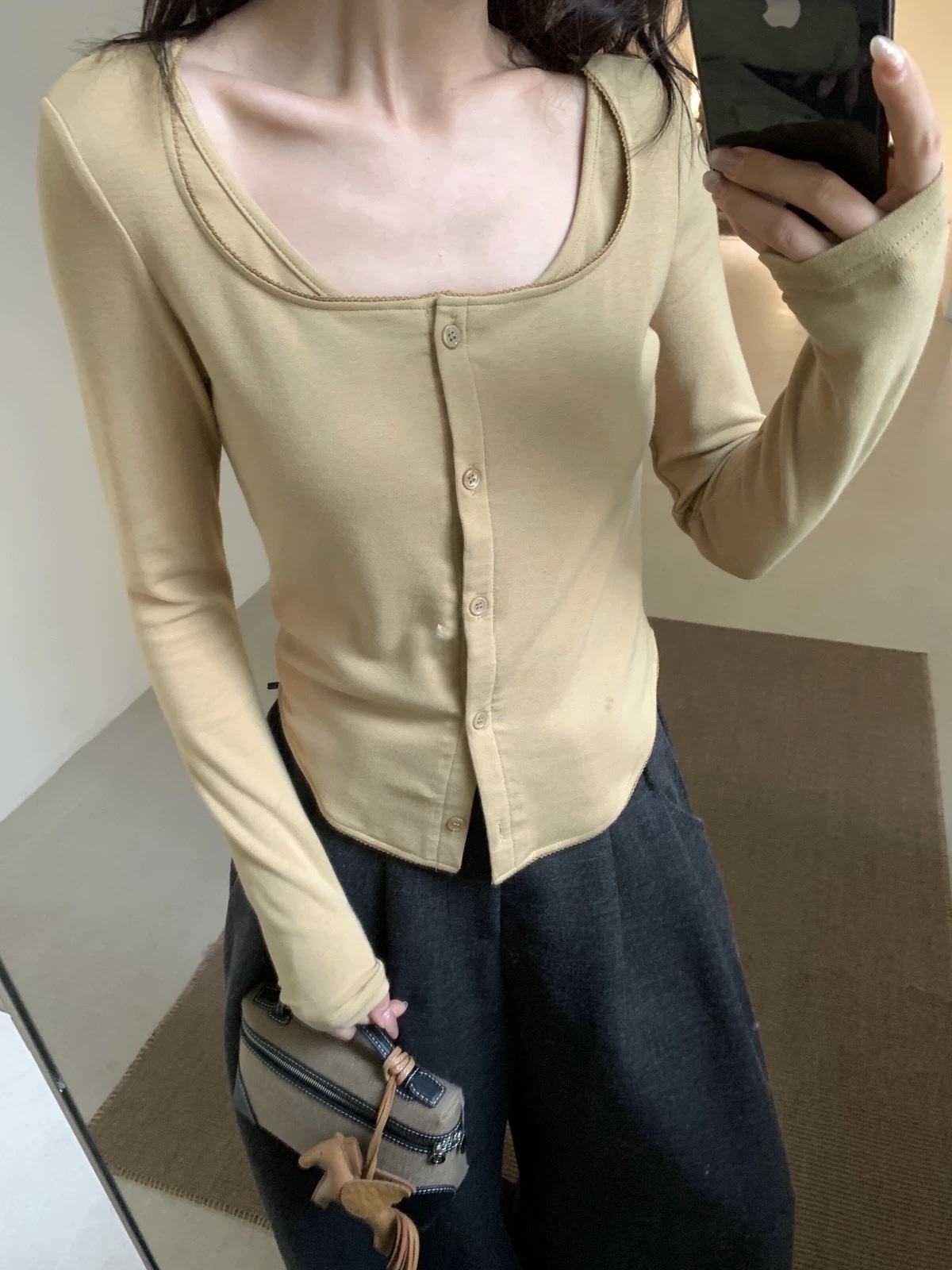 923 純慾蕾絲假兩件上衣