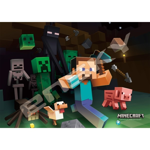 MINECRAFT 魔法方塊 - 光 - 拼圖 208 塊 [敵對怪物](環保樹脂)