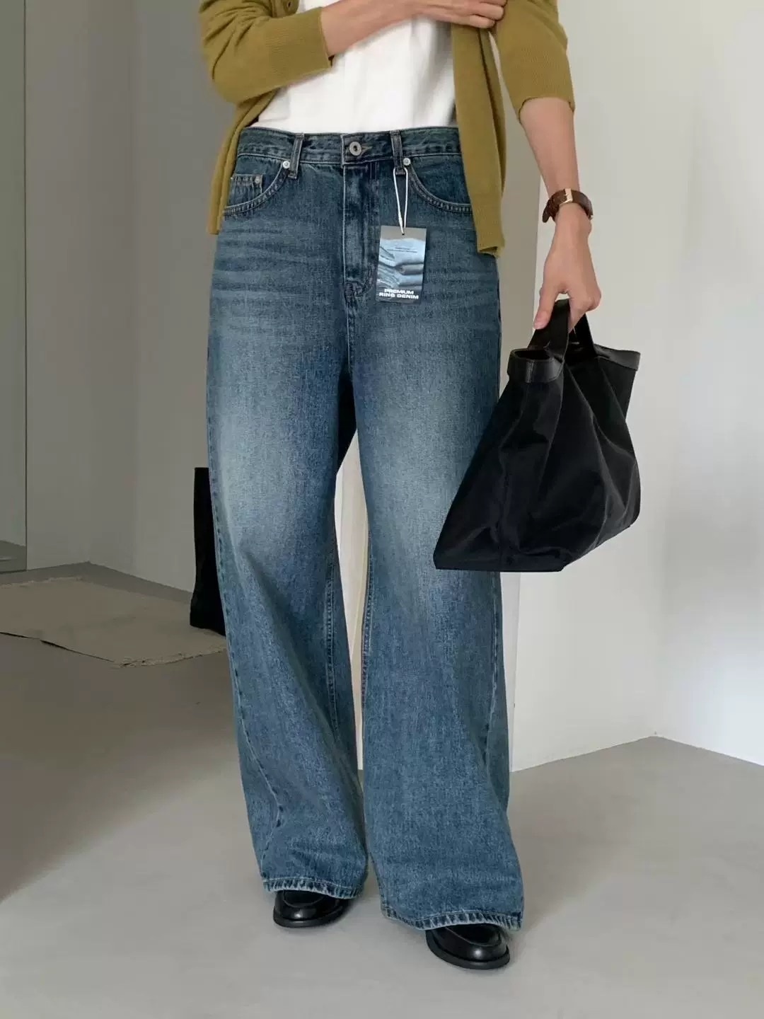888 正韓寬鬆直筒牛仔褲
