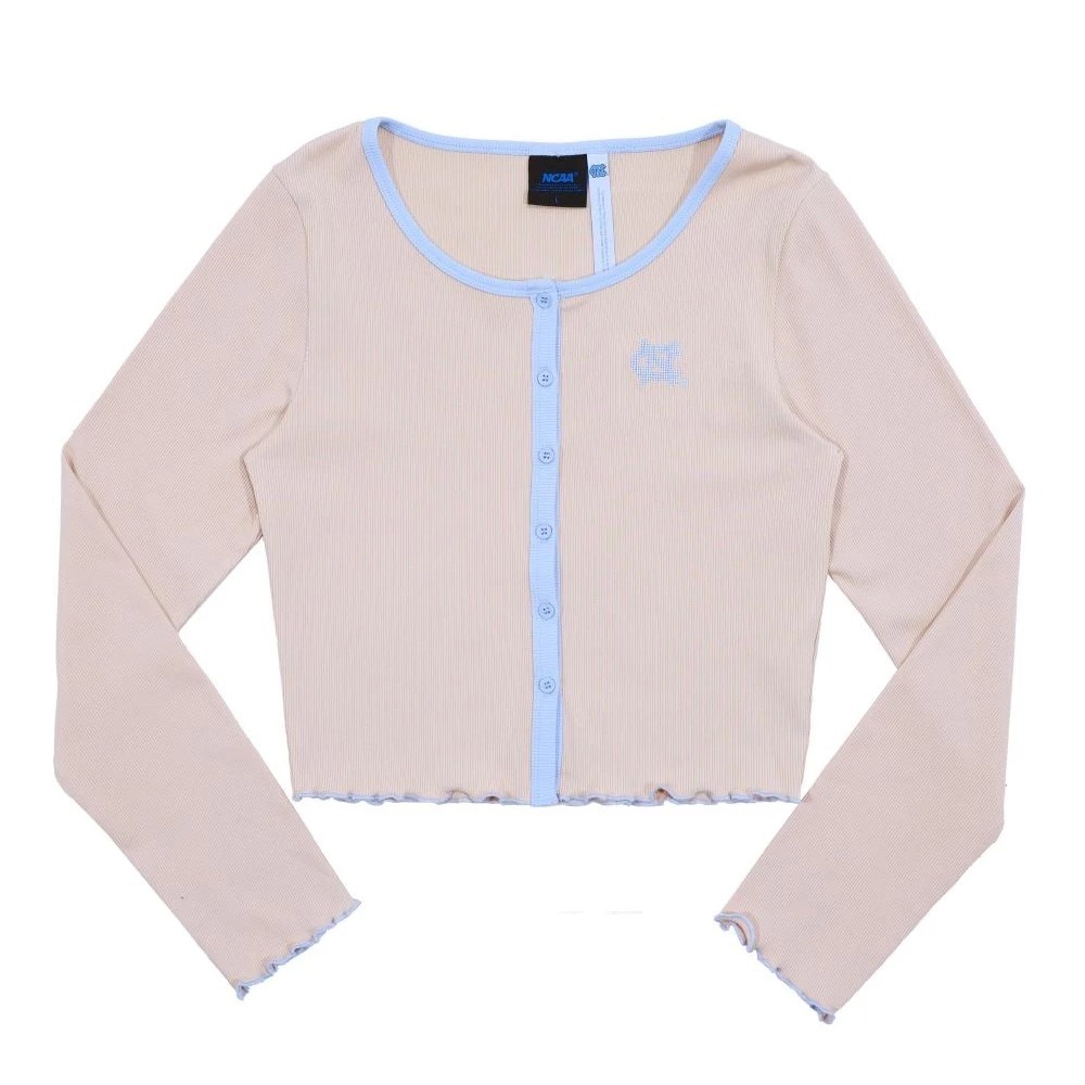 NCAA 外套 淺卡其 短版 滾邊 小外套 女 7552140131