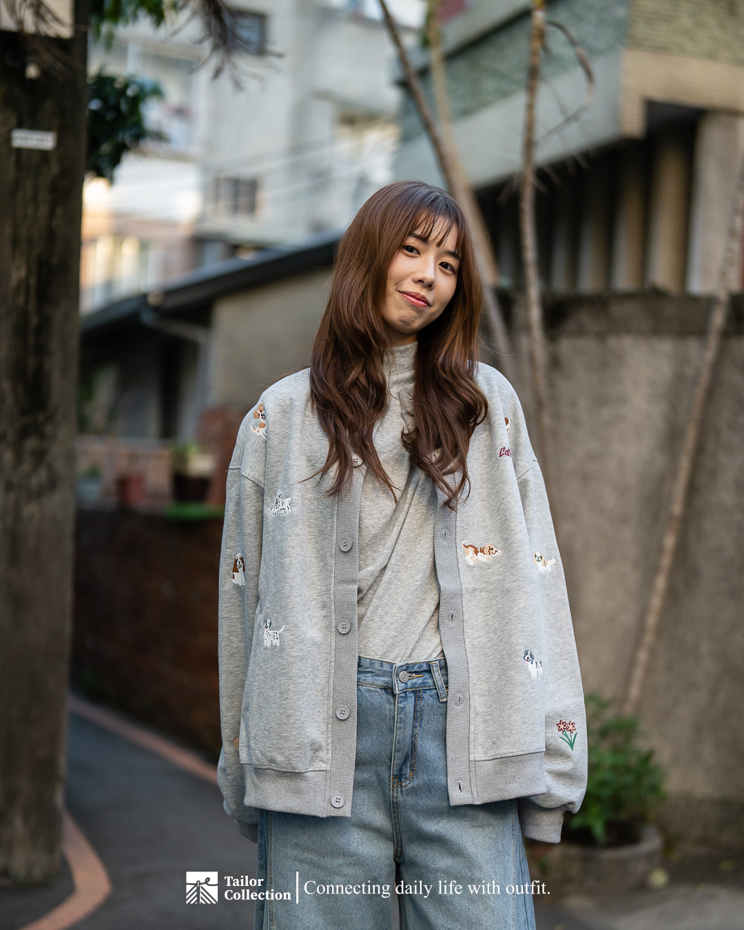 #現貨+預購 Tailor collection 可愛卡通小狗毛巾袖 開衫衛衣 慵懶風外套 兩色