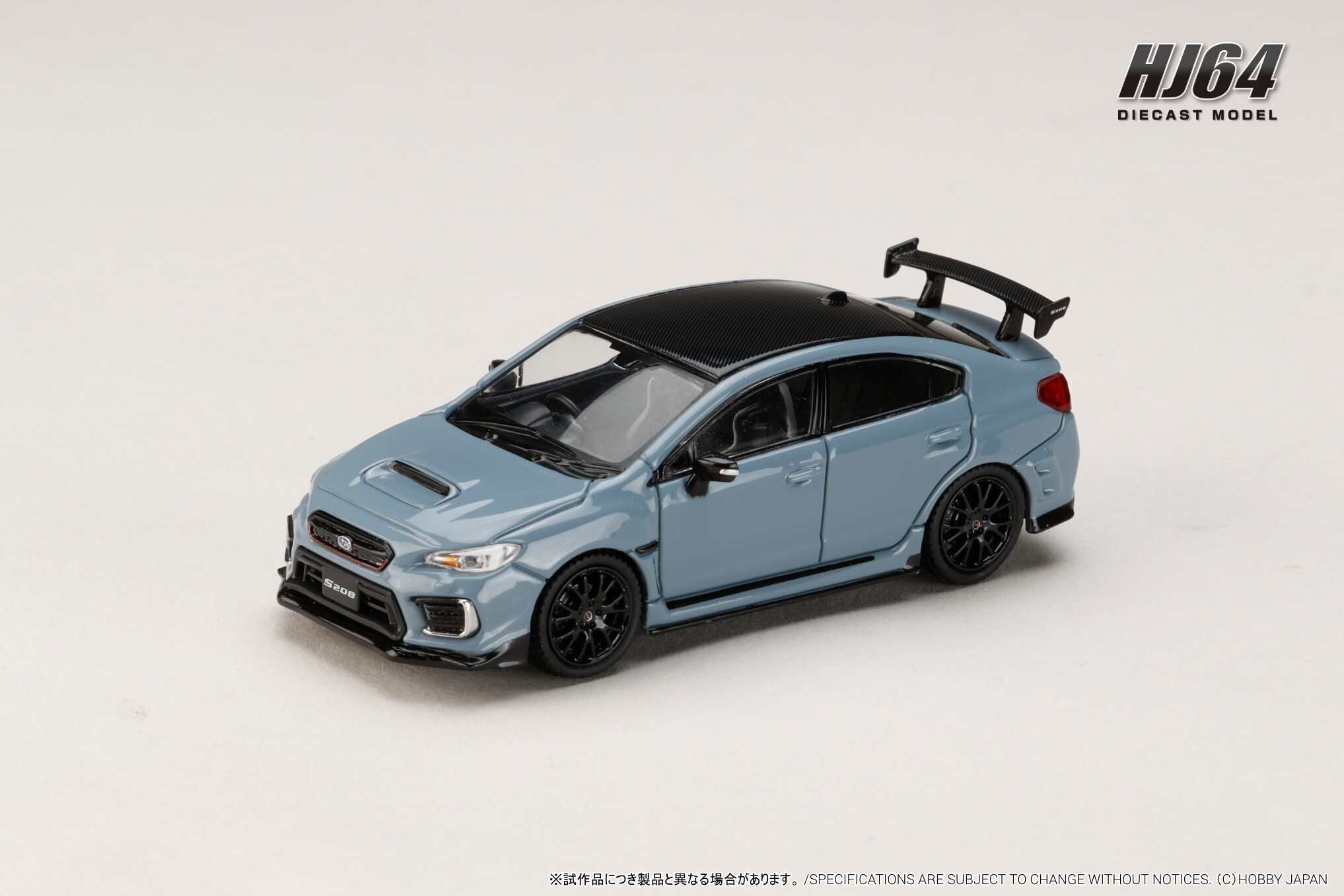 PO-$170 * HOBBY JAPAN * 1:64 Subaru WRX STI S208 Nurburgring (NBR) Challenge Package Grey