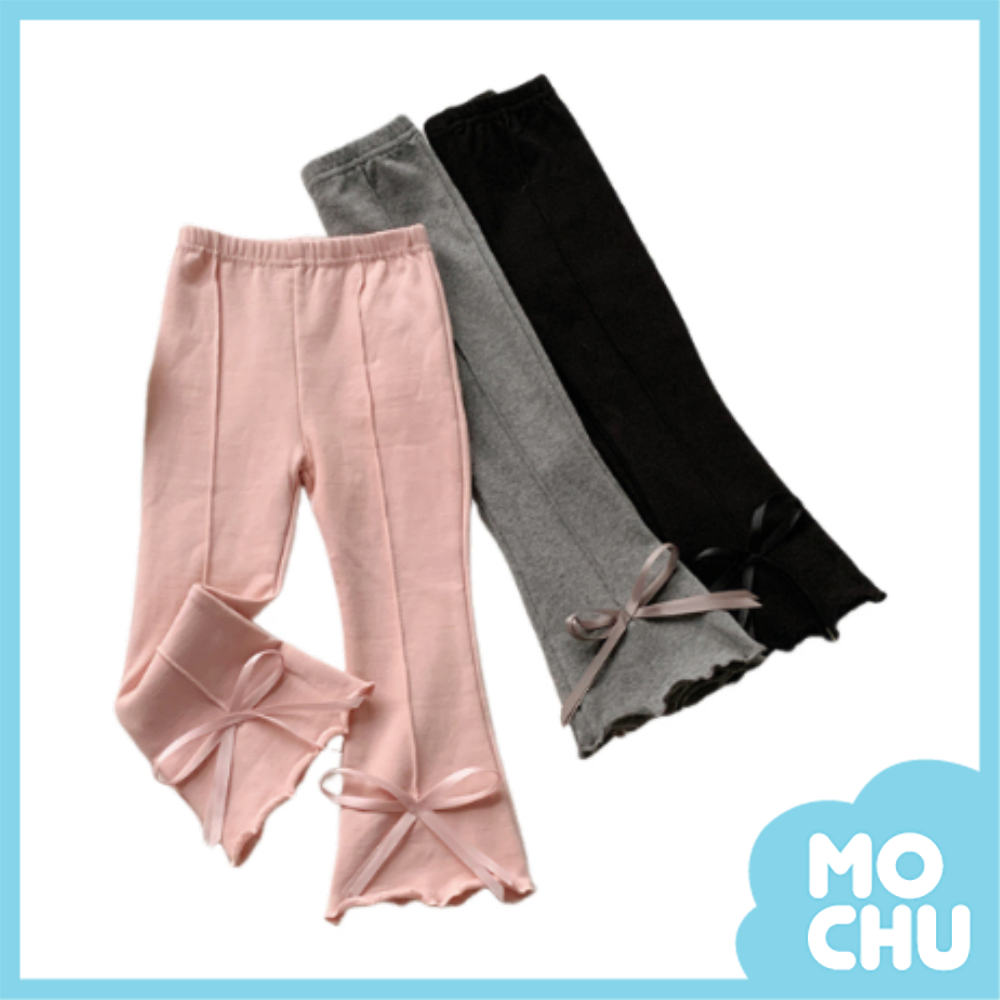 純色蝴蝶結喇叭內搭褲(三色)