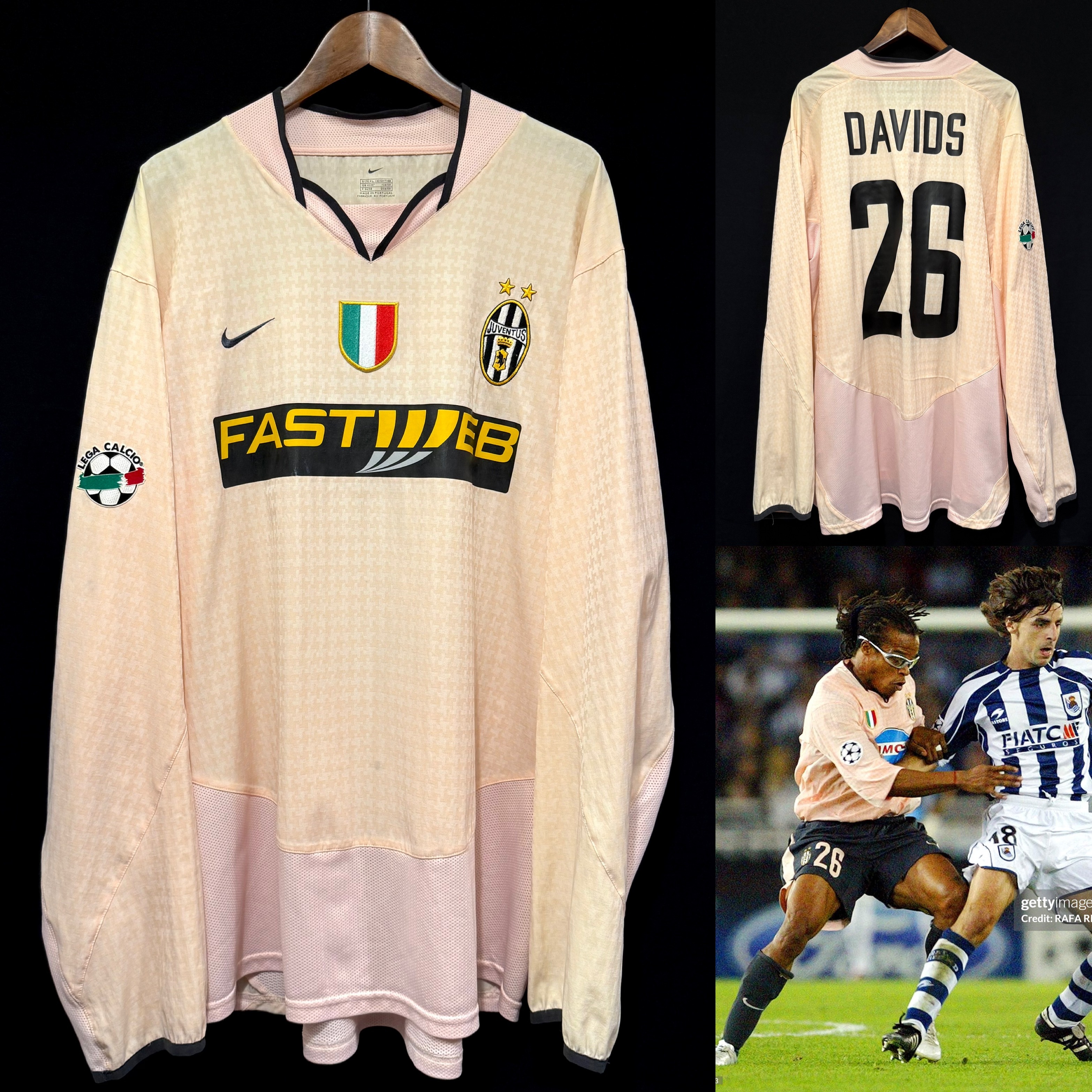 Juventus 2003-2004 Nike L/S Away Shirt #26 DAVIDS