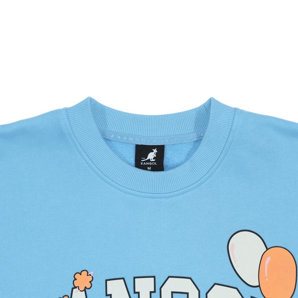 KANGOL 大學T 水藍 繽紛印花 長袖 上衣 女 6552100382
