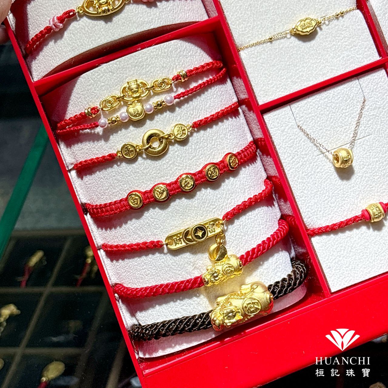 白沙屯媽祖 豬你有錢媽祖 編織金手鍊