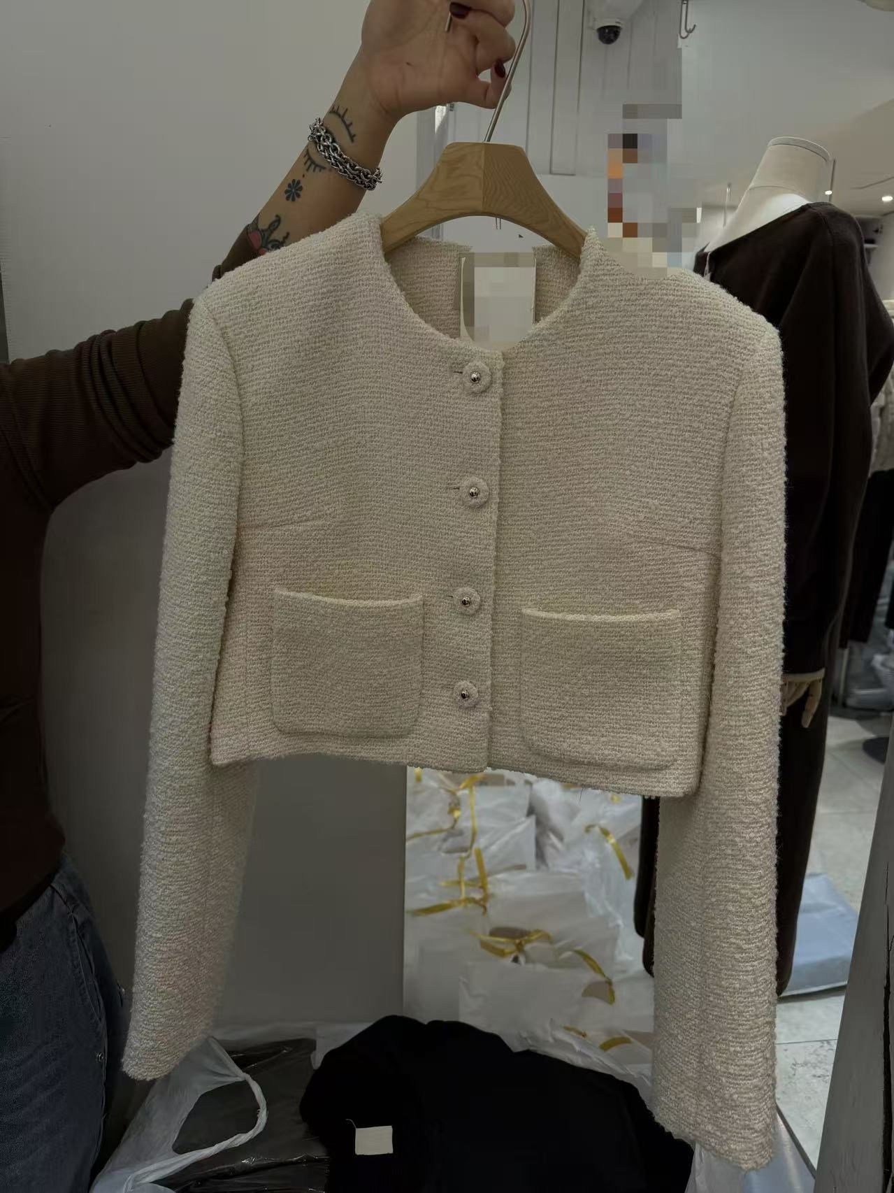 222 正韓優雅短版小香外套