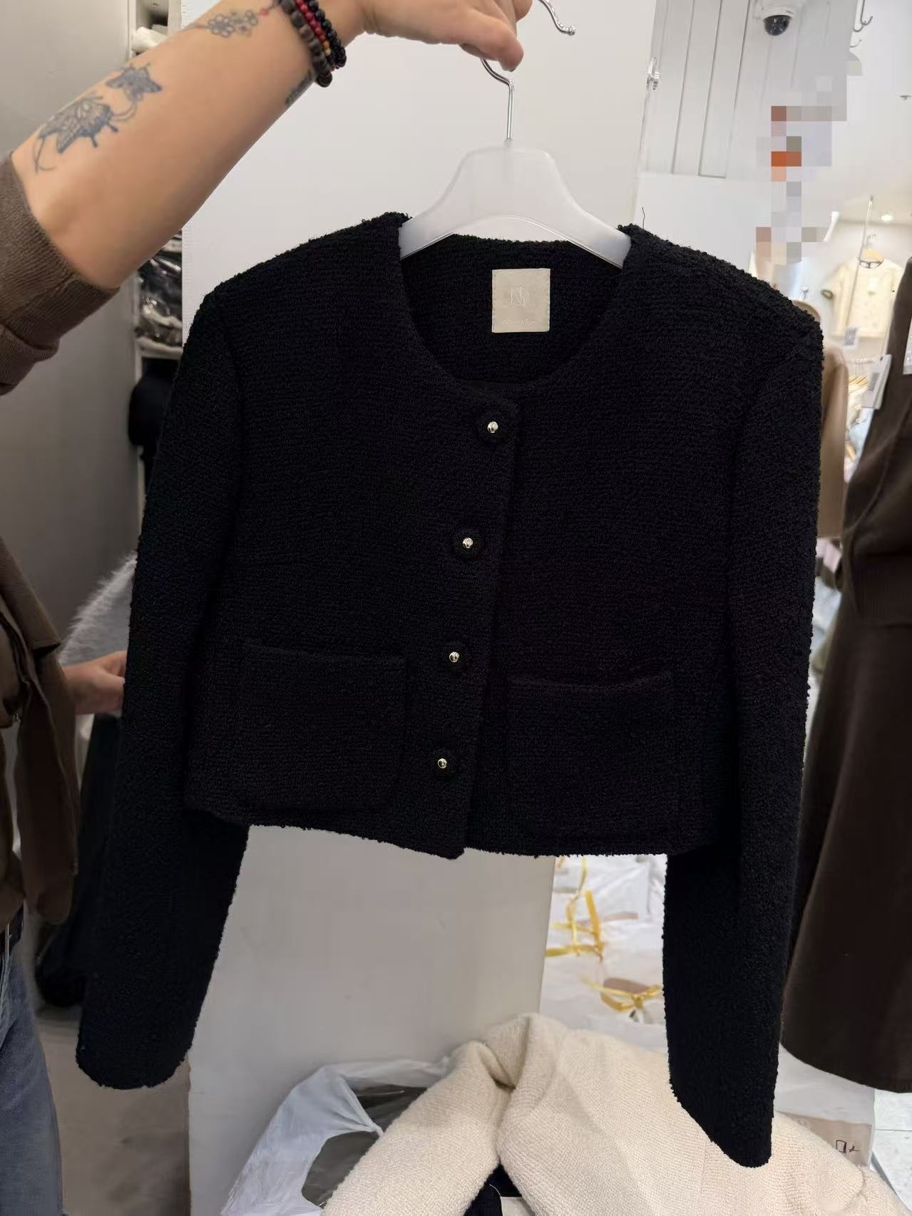 222 正韓優雅短版小香外套