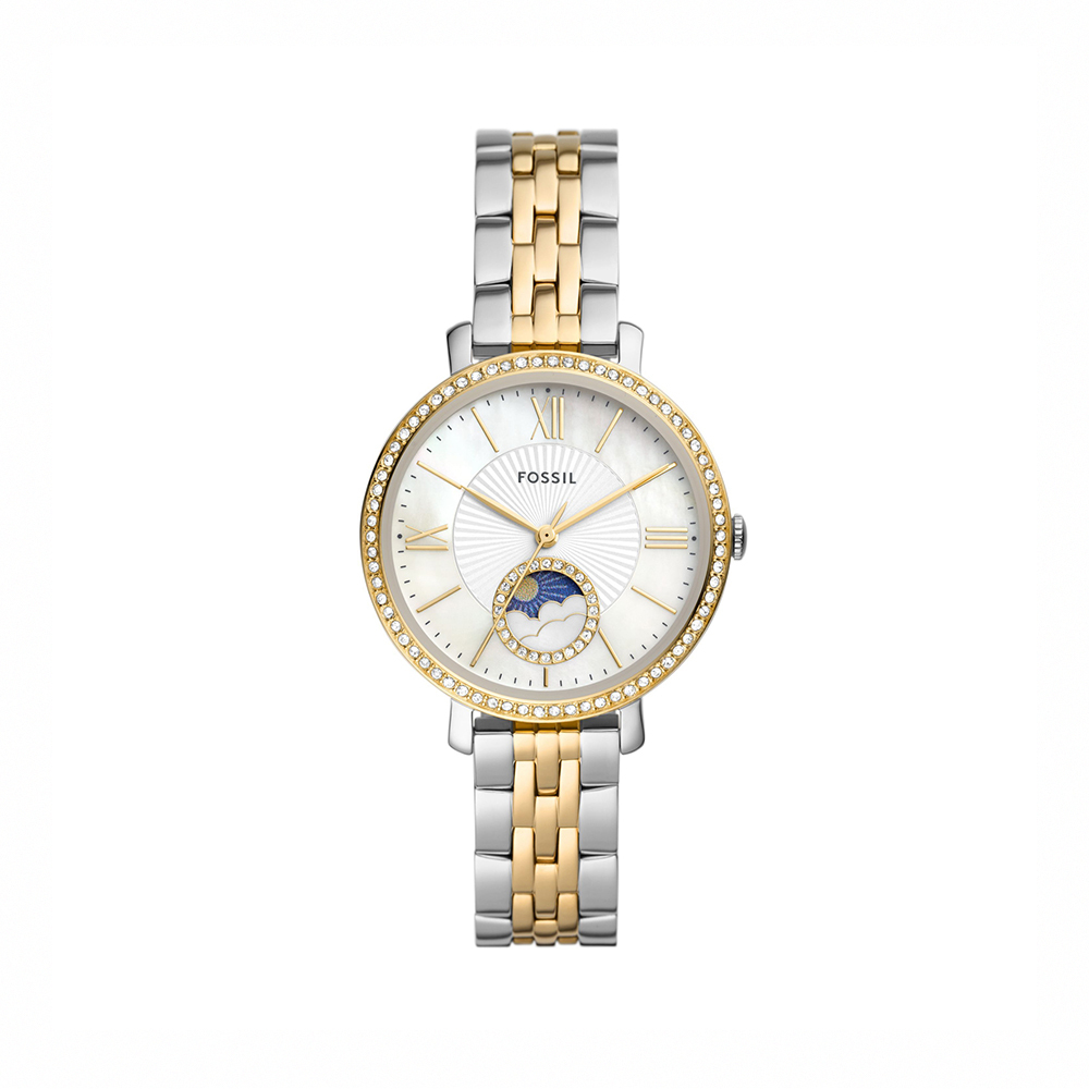 Jacqueline 系列賈姬風尚經典女錶 金銀色不鏽鋼錶帶 36 MM ES5166