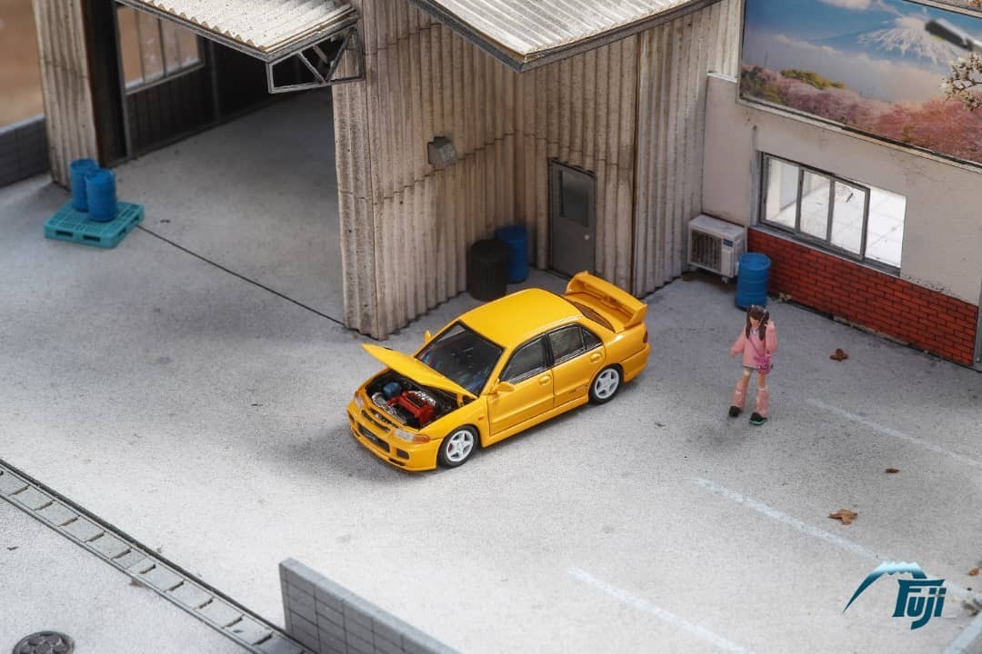 PO-$160 * FUJI * 1:64 MITSUBISHI LANCER EVO III YELLOW