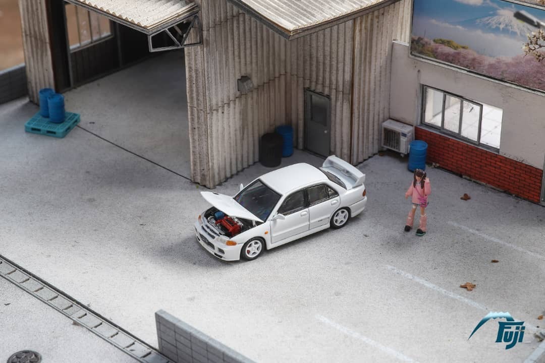 PO-$160 * FUJI * 1:64 MITSUBISHI LANCER EVO III WHITE