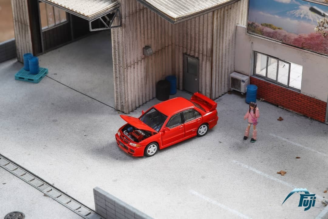 PO-$160 * FUJI * 1:64 MITSUBISHI LANCER EVO III RED